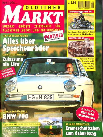 Deckblatt Oldtimer Markt (10/1996)